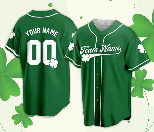 Discover Personalized St Patrick's Day Baseball Jersey with Shamrock Design and Family Matching Shirt