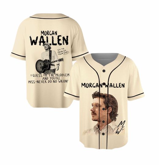 Discover Wallen Western 2025 Tour Baseball Jersey - Country Music Fan Merch
