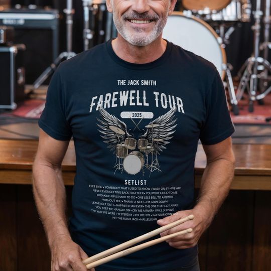 Discover Personalized Retirement Farewell Tour T-Shirt for Drummers and Music Fans