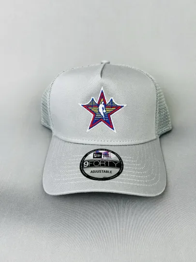 NBA All Star Game Logo New Era Grey SnapBack Adjustable Cap Trucker Hat NEW
