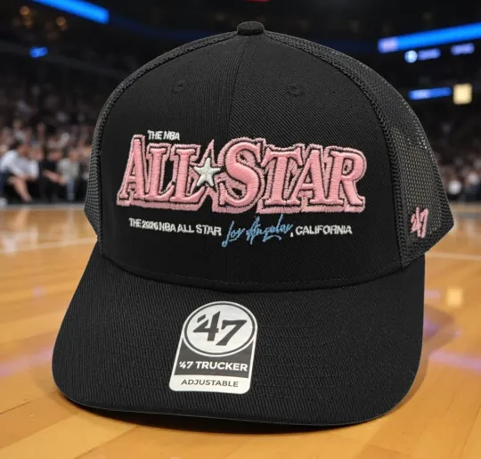2026 NBA All-Star Weekend Los Angeles '47 Brand Trucker Snapback Hat Cap NEW