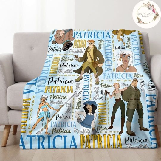 Discover Personalized Disney Atlantis The Lost Empire Blanket, Disney Princess Kida Milo Thatch Adventure, WDW Disneyland Family Blanket