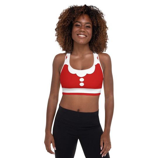 Discover Minnie Red Polka Dot Dress Padded Low Impact Sports Bra