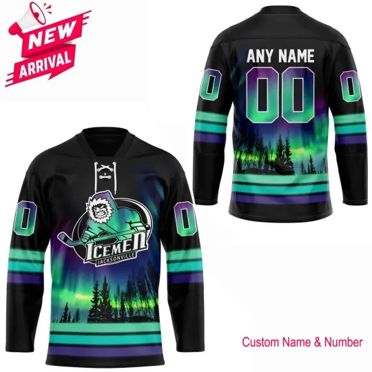 Discover Personalized Name & Number Jacksonviillle Northern Lights Lace Jersey