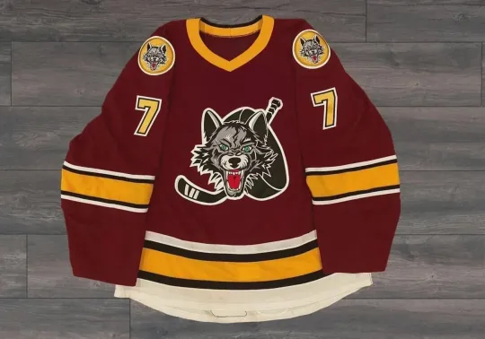 Discover Personalized Name & Number Chiicago Wolves Dark Red Jersey - All Size