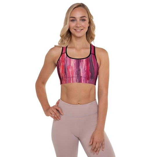 Discover Abstract Art Print Padded Sports Bra
