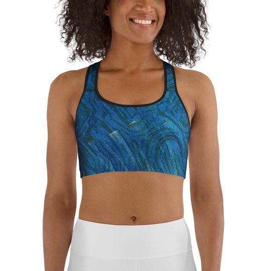 Elusive Eels Blue Sports Bra