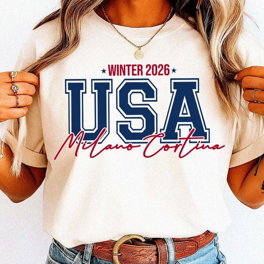 Discover USA Winter 2026 Sports Shirt| Milano Cortina Winter Games Design | Team USA Athletic Graphic | American Winter Sports Apparel