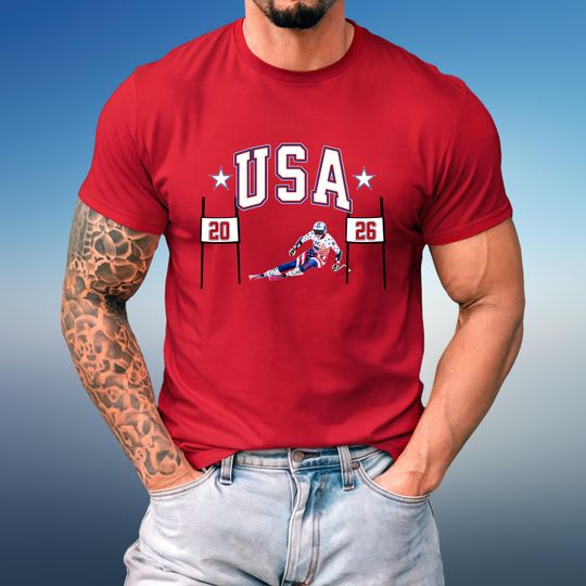 Discover USA Downhill Skiing T-Shirt, Team, American