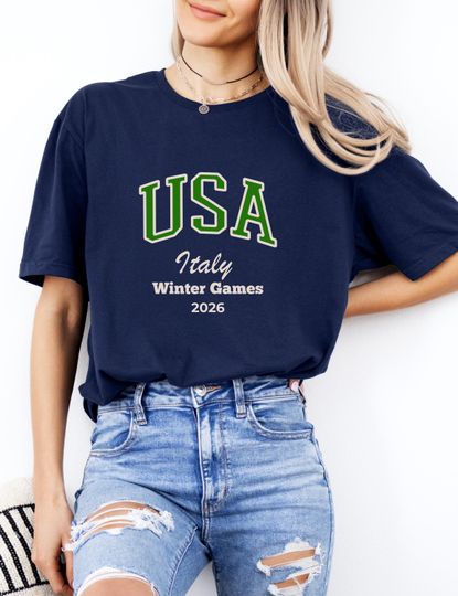 Discover Italia Winter Games 2026 T-Shirt, Winter Sports Fan Shirt, Milano, Winter Team Shirt, Winter Sports Shirt, Cortina, Winter Sport Enthusiasts