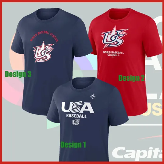Discover USA Baseball 2026 World Baseball Classic Logo T-Shirt