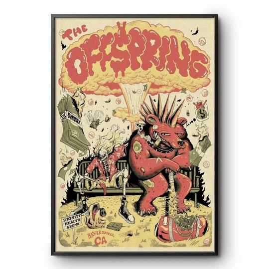 Discover The Offspring Bakersfield CA Tour Poster January 16, 2026
