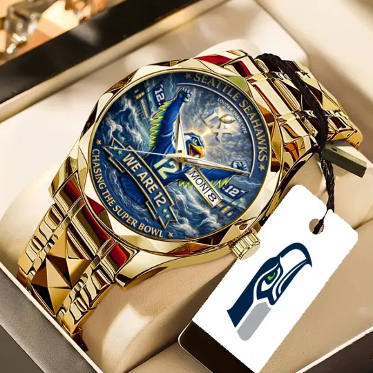 Discover Seahawks SBowl LX 2025 Alloy Quartz Watch
