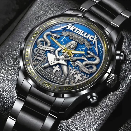 Discover Metallic 45th Anniverssary Black Stainless Steel Watch