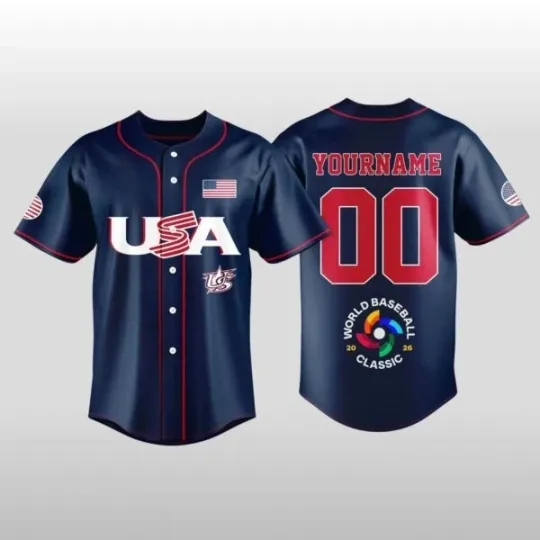 Discover World Baseball Classic 2026 U.S.A Team Jersey - All Size