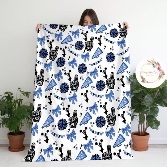 Personalized Cheer Blanket, Cheerleader Birthday Girl Blanket, Cheer Mom, Cheer Team Christmas, Senior Cheerleading Coach Gift