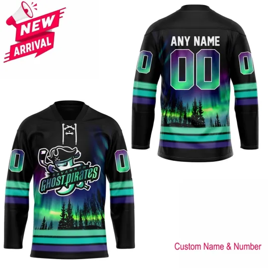 Discover Personalized Name & Number Savannnaah Ghost Pirates Lights Lace Jersey