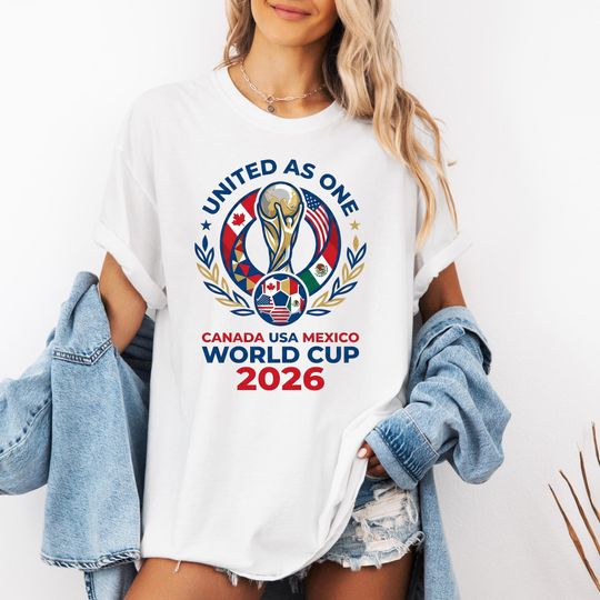 Discover World Cup 2026 T-Shirt, Soccer FIFA, United States Canada Mexico