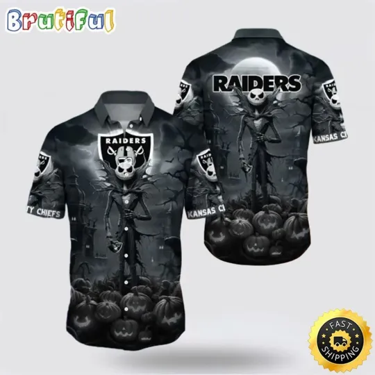 Discover Raiders Hawaiian Shirt Printed Jack Skellington Gift For Football Fans