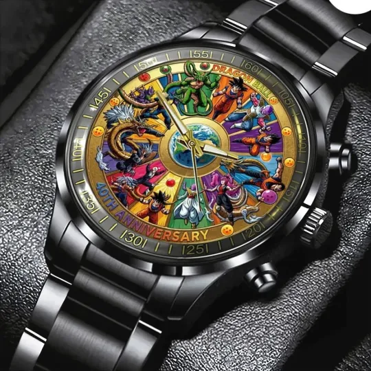 Dragon Ball 40th Anniversary Black Stainless Steel Watch