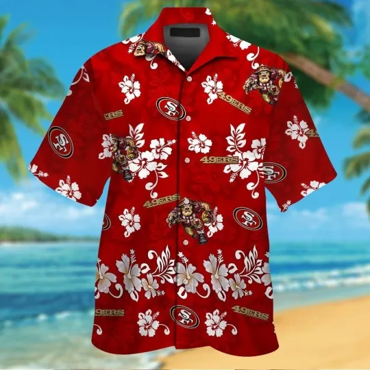 Discover San Francisco Football 49erss Team Hawaiian Shirt Unisex Adult Gift