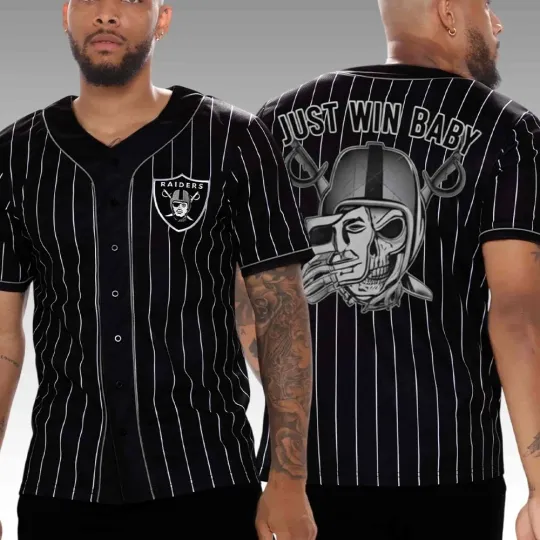 Personalized Raiders Just Win Baby Giveaway Jersey - All Size