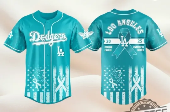 Dodgerss Ovarian Cancer Awareness Jersey Giveaway Gifts - All Size
