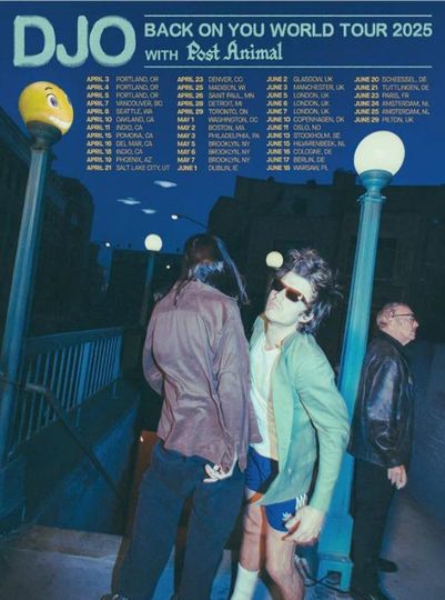 Discover Djo Back on You World Tour 2025 Vertical Poster