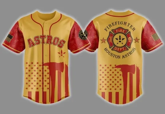 Discover Personalized Astros Firefighter Appreciation Night Jersey - All Size