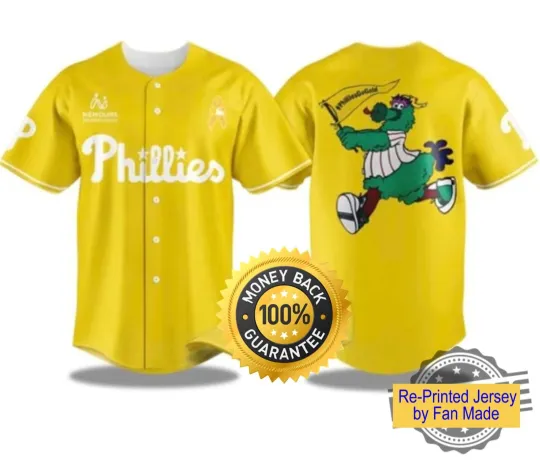 Phillies Nemours Childhood Cancer Awareness Night Giveaway Jersey - All Size