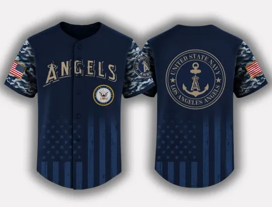 Angels US Navy Appreciation Night Giveaway Jersey - All Size