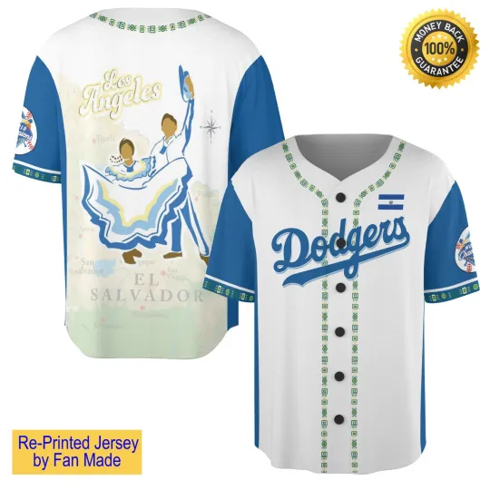Discover Dodgerss Salvadoran Heritage Night Jersey Giveaway- All Size