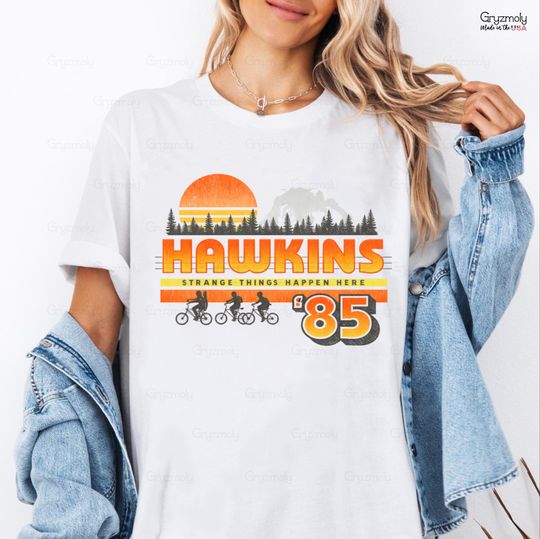 Hawskin '85 T-Shirt Funny Pop Culture Tee Steve Harrington BabySitters T-Shirt Limited Edition Gift For Women Stranger Fan Gift Tshirt