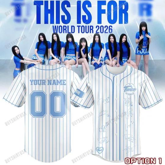 Discover Custom TWICE THIS IS FOR World Tour 2026 Baseball Jersey