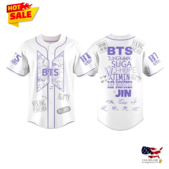 Discover BTS Comeback & World Tour 2026 Special Edition Baseball Jersey Unisex  2026