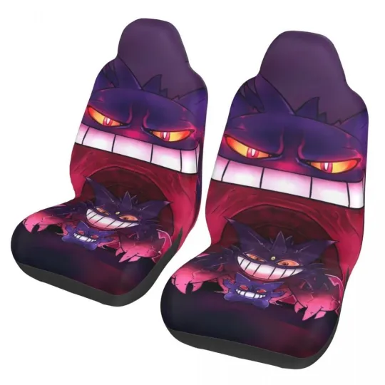 PKM Gengar Cartoon Car Seat Cover, Car Accessories