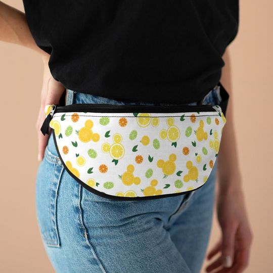 Discover Citrus Hidden Mickey Fanny Pack, Disney Waist Bag, Mickey Travel Bag, Theme Park Purse, Cross Body Bag, Money Belt, Disney Fanny