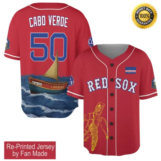 Red Sox Cabo Verde Celebration Jersey Giveaway - All Size