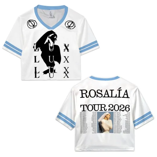 Discover Rosalía Concert Football Crop Top – Retro Latin Pop Fan Apparel