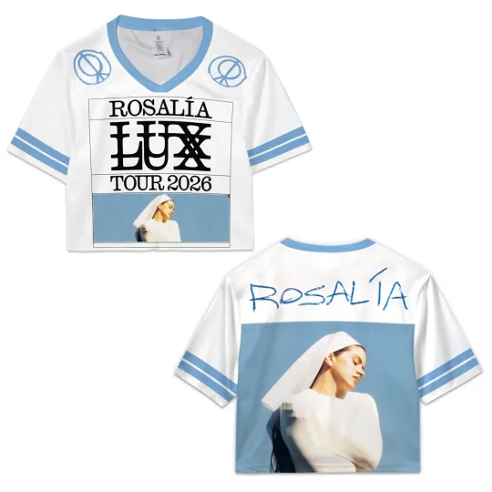 Discover Vintage Rosalía Crop Top Football Jersey – Motomami Fan Tee