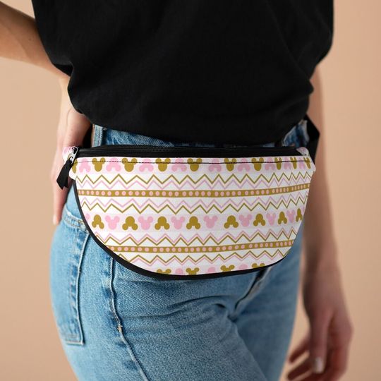 Discover Aztec Print Mickey Fanny Pack, Disney Fanny Pack, Mickey Ears Bag, Geometric Print, Cross Body Bag, Hip Bag, Waist Bag, Minnie