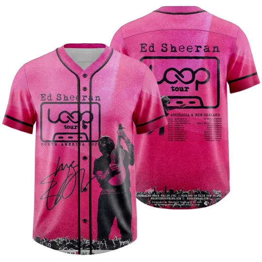 Discover Ed Shee Baseball Jersey Unisex | Pop Folk Concert Fan Shirt