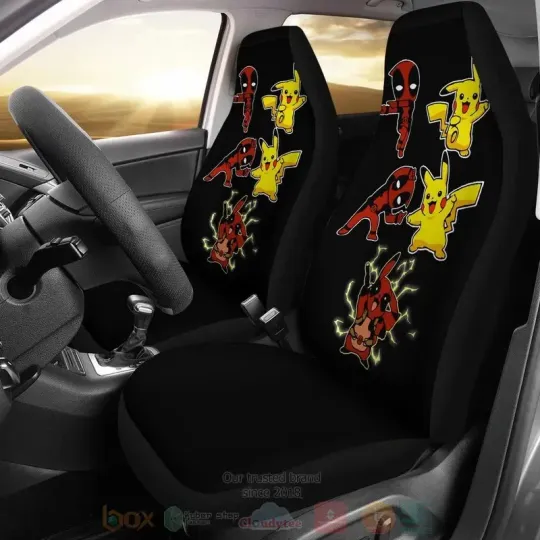 Pikapool Deadpool Anime Car Seat Cover
