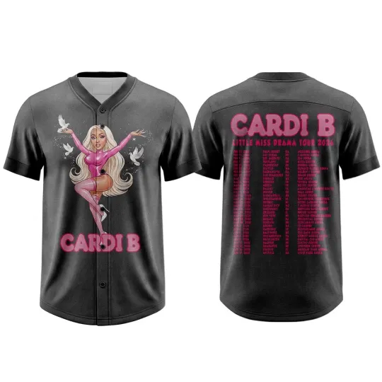 Discover Cardi B Baseball Jersey, Vintage Rap Queen Unisex Streetwear Retro Style Top Tee