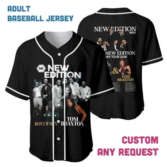 New Edition Baseball Jersey, Retro Streetwear Unisex Sports Fashion Shirt