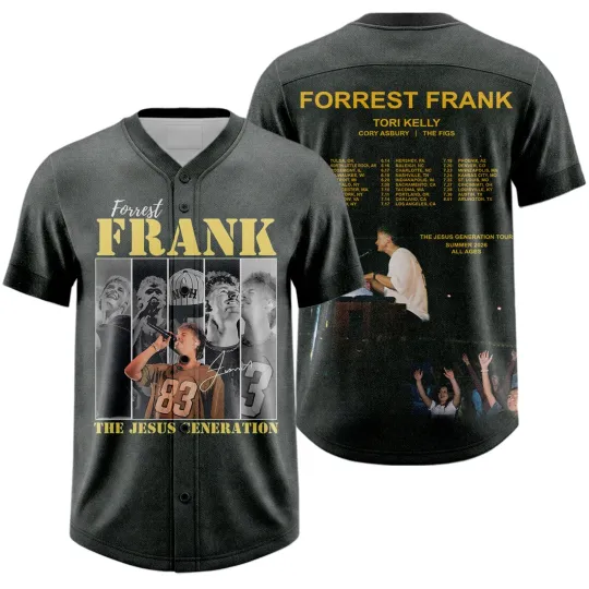 Discover Forrest Frank Baseball Jersey Unisex Music Fan Shirt