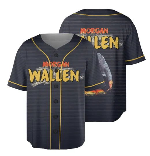 Wallen Western Concert Baseball Jersey Unisex Sizes Gift Distressed Back Graphic