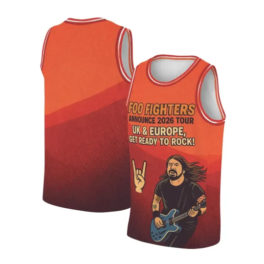 Discover FF Band Fighters Retro Basketball Jersey | Unisex Rock Band Merch