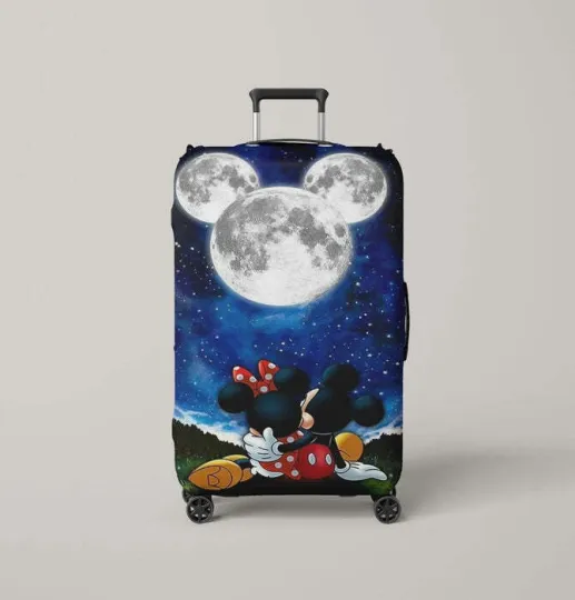 Discover Mickey and Minnie Mouse Moon Luggage Cover for Suitcase