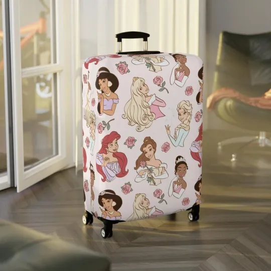 Discover Disney Princess Luggage Cover, Travel Suitcase Protector, Accessories